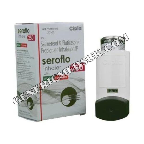 SEROFLO 250 INHALER SALMETEROL 25 MCG + FLUTICASONE PROPIONATE 250 MCG CIPLA