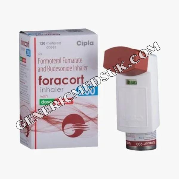 FORACORT 200 INHALER	FORMOTEROL 6 MCG + BUDESONIDE 200MCG	CIPLA FORACORT 200 INHALER FORMOTEROL 6 MCG + BUDESONIDE 200MCG CIPLA
